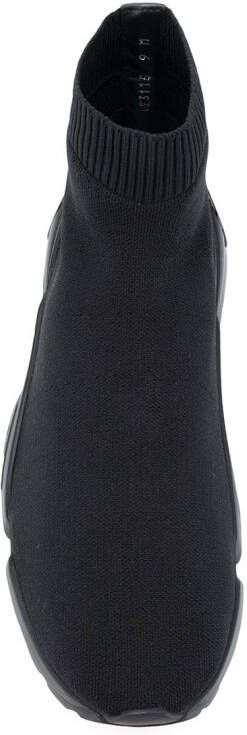 Ferragamo stretch-knit sneakers Black