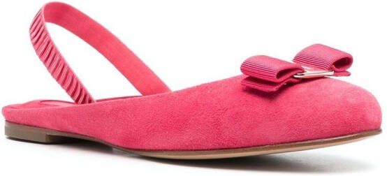 Ferragamo Suede ballerina shoes Pink