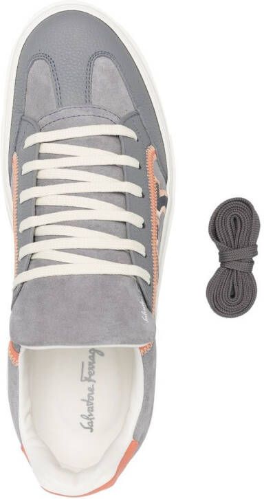 Ferragamo suede low-top sneakers Grey