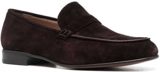 Ferragamo suede penny loafers Brown