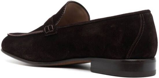 Ferragamo suede penny loafers Brown