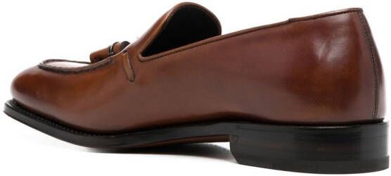 Ferragamo tassel-detail leather loafers Brown