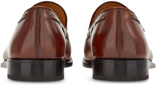 Ferragamo tasselled leather loafers Brown