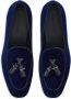 Ferragamo tasselled velvet loafers Blue - Thumbnail 4