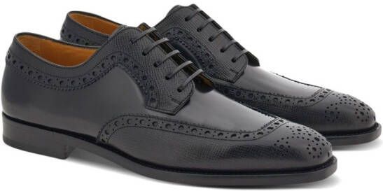 Ferragamo tonal-stitching leather derby shoes Black
