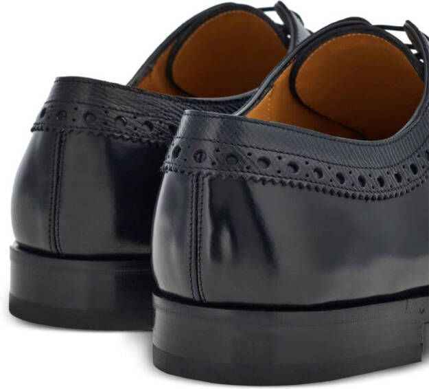 Ferragamo tonal-stitching leather derby shoes Black