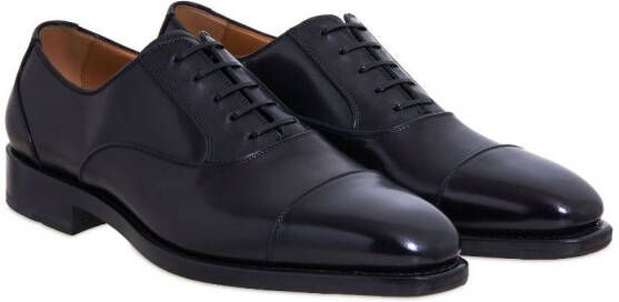 Ferragamo tonal-toecap leather oxford shoes Black
