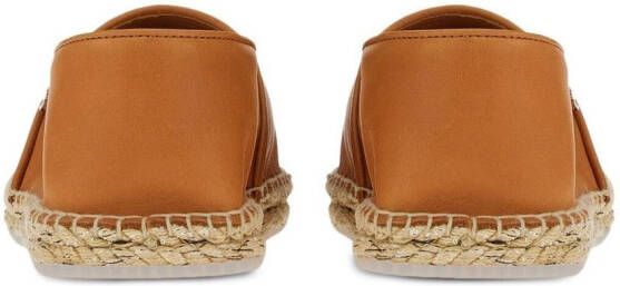 Ferragamo topstitch detail espadrilles Brown