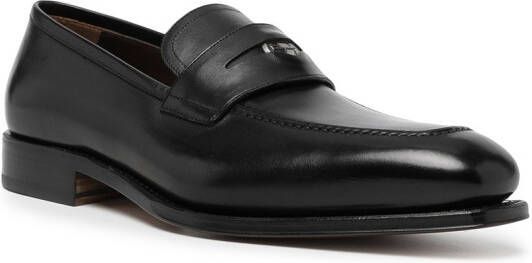 Ferragamo Tramezza leather penny loafers Black