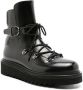 Ferragamo Trekking leather ankle boots Black - Thumbnail 2