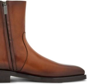 Ferragamo two-tone ankle boots Brown