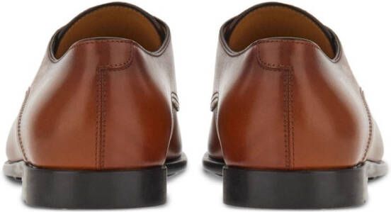 Ferragamo two-tone leather derby shoes Brown