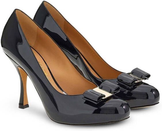 Ferragamo Vara 100mm leather pumps Black