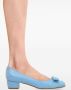 Ferragamo Vara 30mm leather pumps Blue - Thumbnail 5