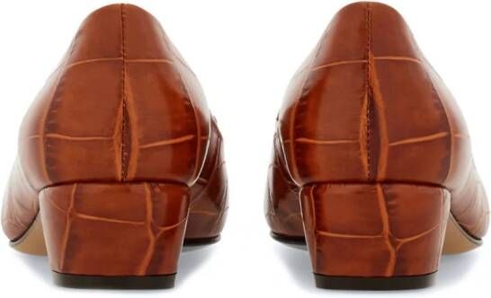 Ferragamo Vara 30mm leather pumps Brown