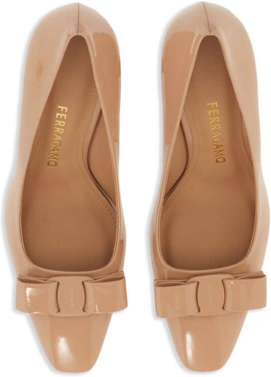 Ferragamo Vara 55mm bow-detail pumps Neutrals