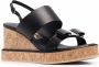 Ferragamo Vara Bow 55mm wedge sandals Black - Thumbnail 2