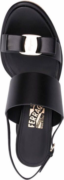 Ferragamo Vara Bow 55mm wedge sandals Black