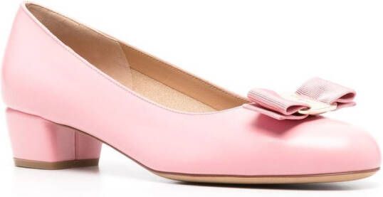 Ferragamo Vara bow-detail 40mm pumps Pink