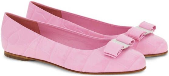Ferragamo Vara bow-detail ballerina shoes Pink