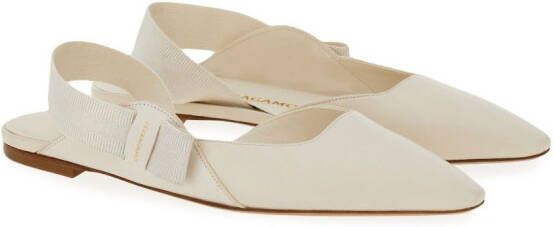 Ferragamo Vara bow-detailing leather ballerinas White