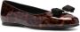 Ferragamo Vara-bow leopard-print ballerina shoes Brown - Thumbnail 2