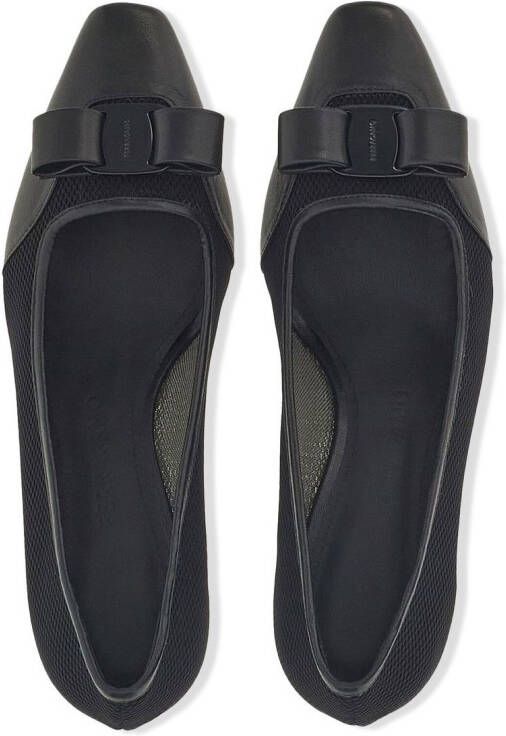 Ferragamo Vara-bow low-heel pumps Black