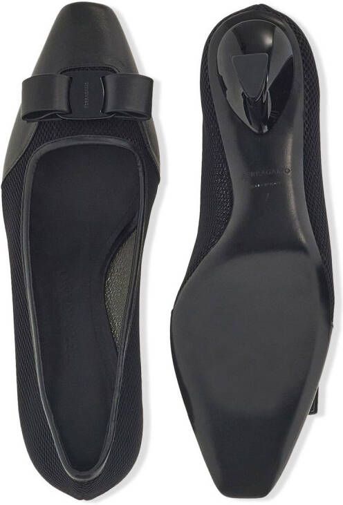 Ferragamo Vara-bow low-heel pumps Black