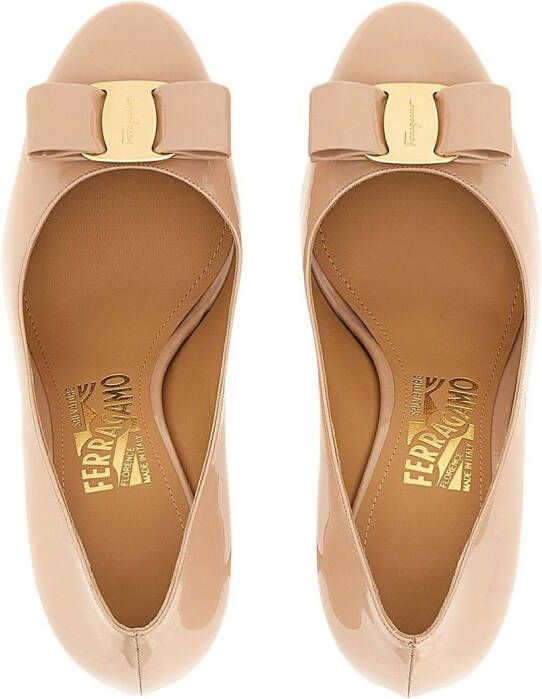 Ferragamo Vara bow mid-heel pumps Neutrals