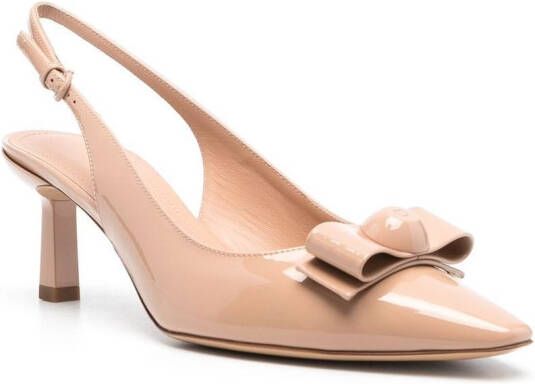 Ferragamo Vara-bow slingback pumps Neutrals