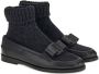Ferragamo Vara bow sock-ankle loafers Black - Thumbnail 2
