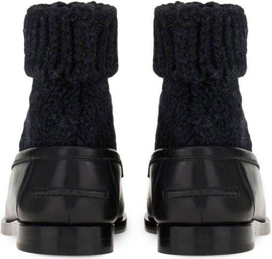 Ferragamo Vara bow sock-ankle loafers Black