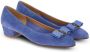 Ferragamo 30mm Vara Bow suede pumps Blue - Thumbnail 2