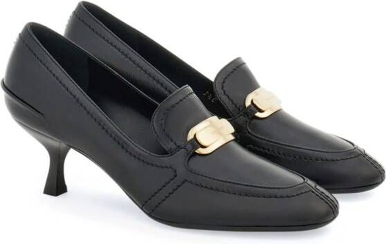 Ferragamo Vara buckle kitten-heel loafers Black