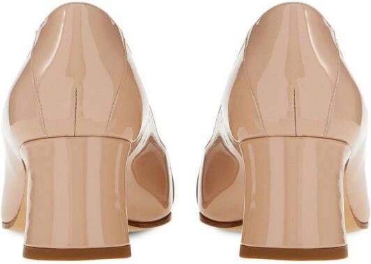 Ferragamo 50mm Vara chain pumps Neutrals