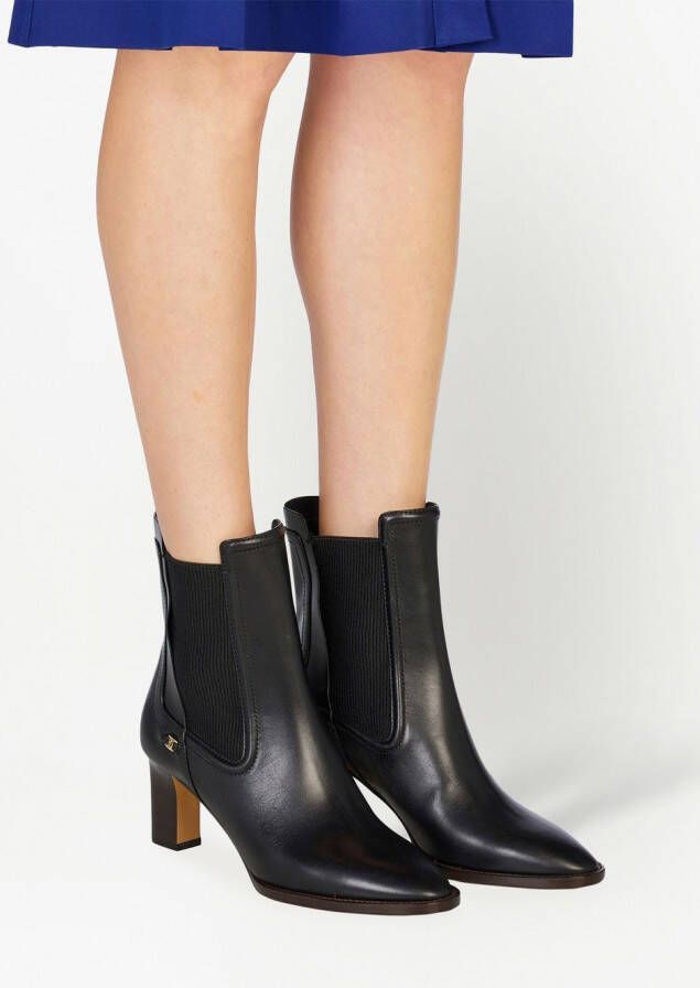 Ferragamo Vara chain ankle boots Black