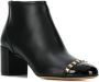 Ferragamo Vara Chain Detail Booties Black - Thumbnail 2