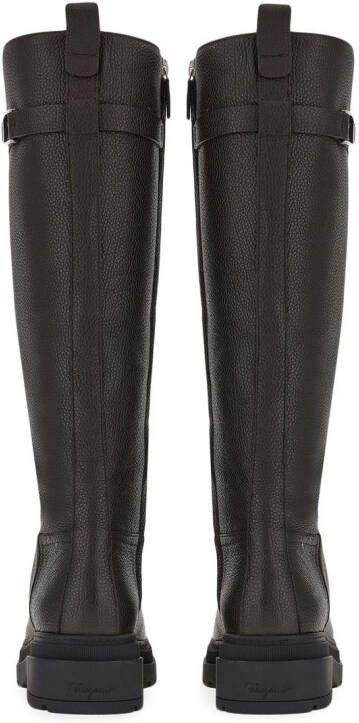 Ferragamo Vara-chain detail boots Black