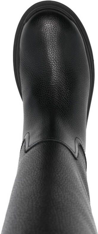 Ferragamo Vara Chain knee-high boots Black
