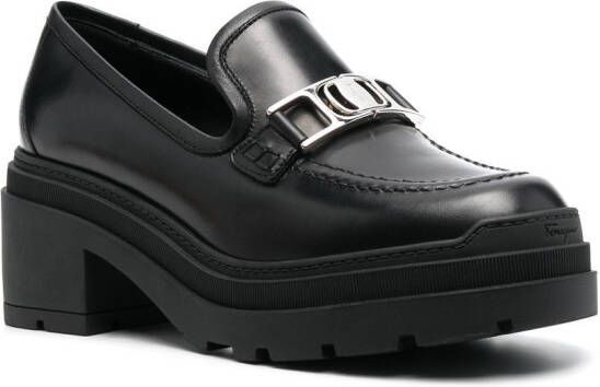 Ferragamo Vara Chain leather 40mm loafers Black