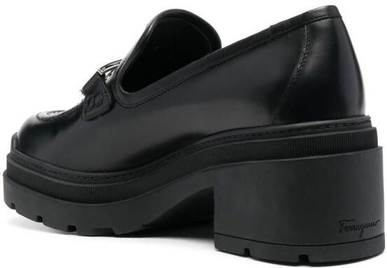 Ferragamo Vara Chain leather 40mm loafers Black