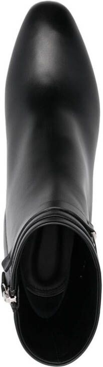 Ferragamo Vara chain leather ankle boots Black