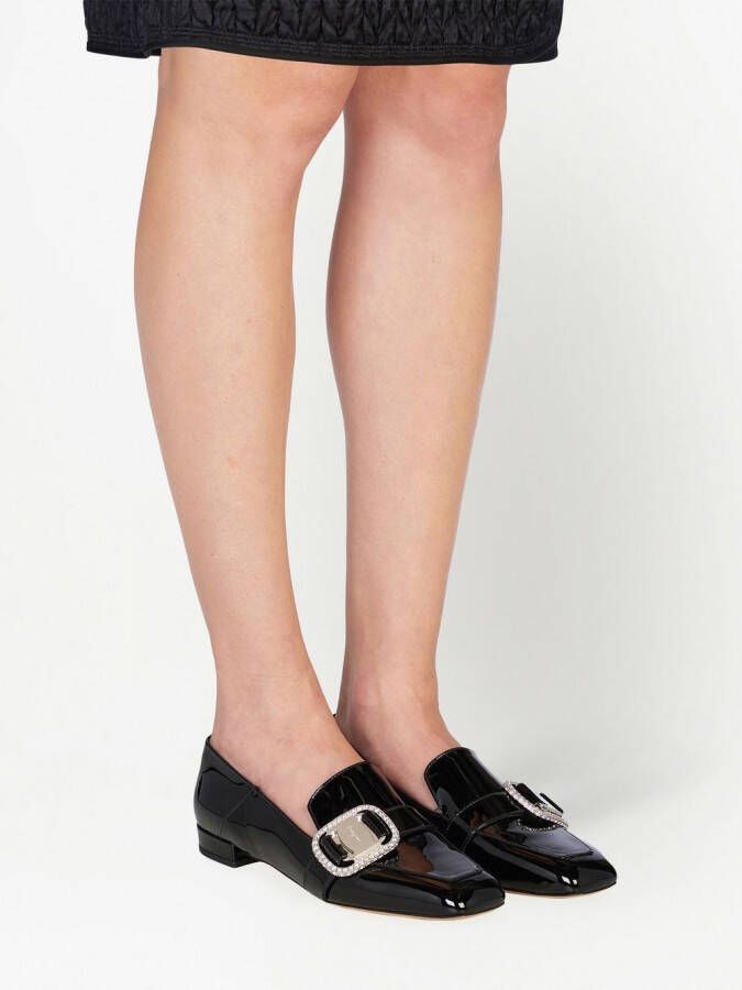 Ferragamo Vara chain loafers Black