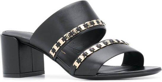 Ferragamo Vara chain sandals Black