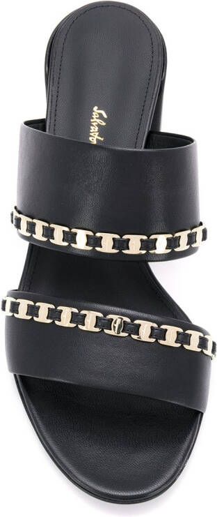 Ferragamo Vara chain sandals Black