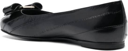 Ferragamo Vara leather ballerina shoes Black