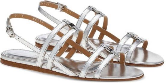 Ferragamo Vara leather sandals Silver