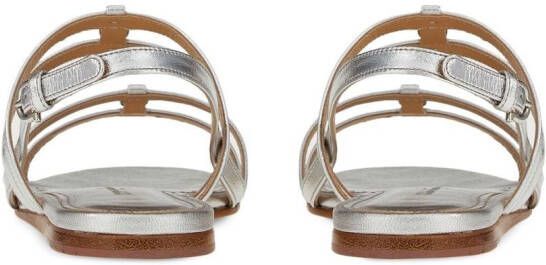 Ferragamo Vara leather sandals Silver