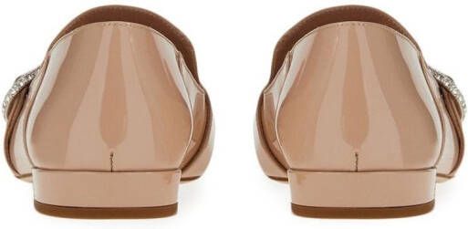 Ferragamo Vara patent-leather chain-loafers Neutrals