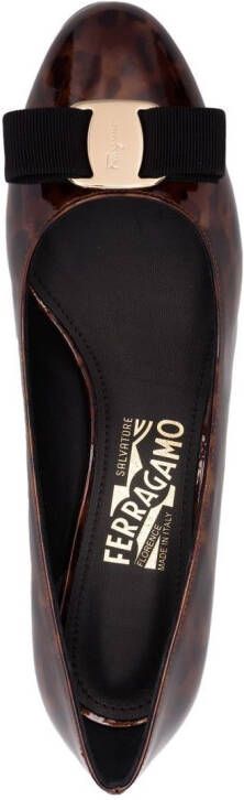 Ferragamo Vara patent leather pumps Brown